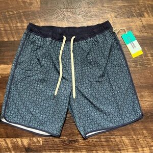 NWT Fair Harbor Mastos anchor swim trunk lined shorts hybrid navy Neptune L READ